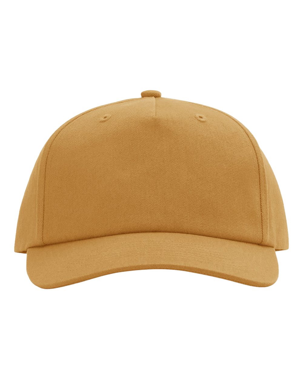 Front View of Wheat Five-Panel Gramps Cap - 356