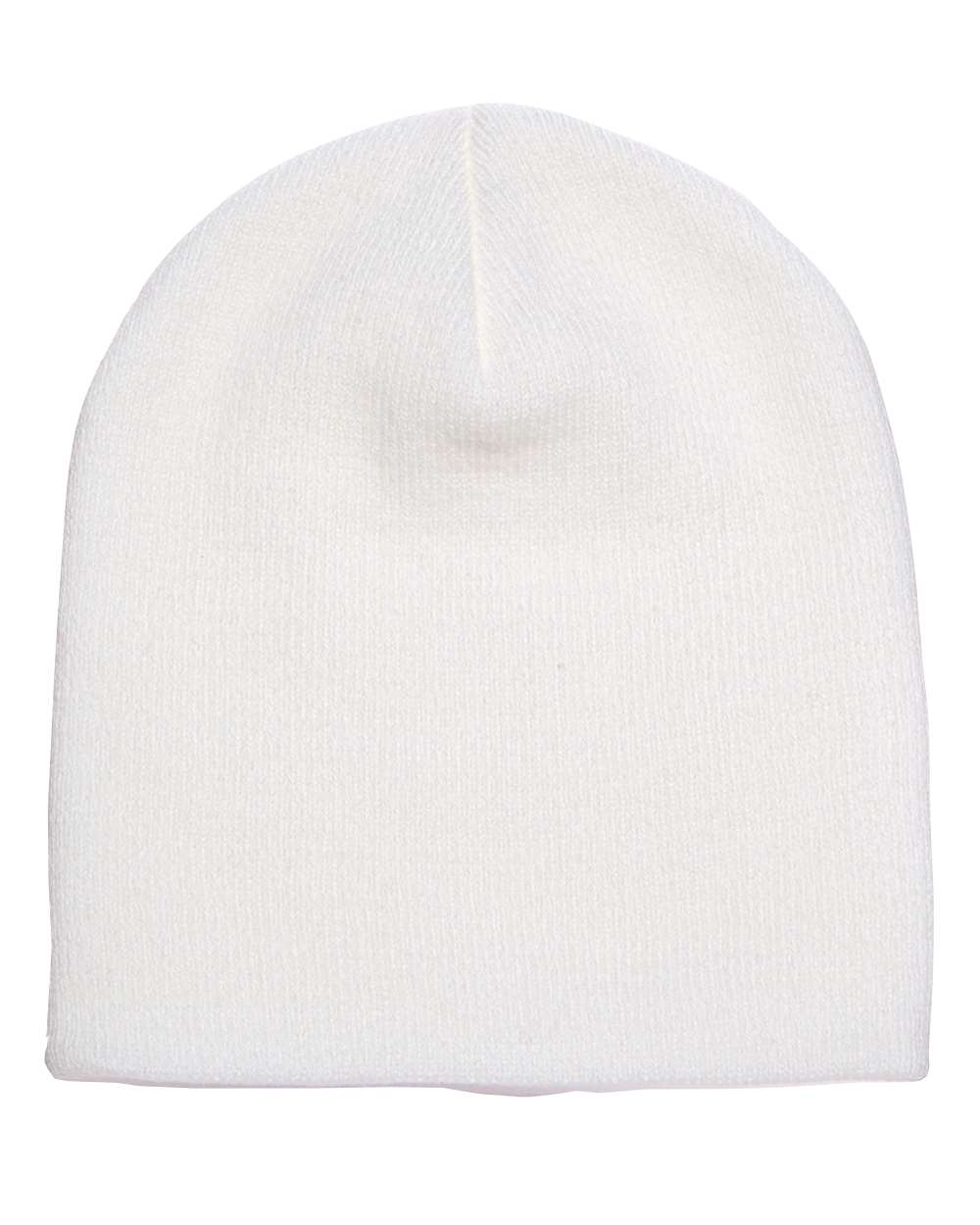 Front View of White 8 1/2" Beanie - 1500KC