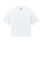 Front View of White Comfort Colors Women's Heavyweight Boxy Tee 3023CL