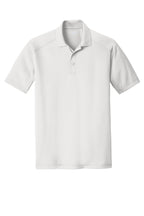 Front View of White CornerStone Select Lightweight Snag-Proof Polo. CS418
