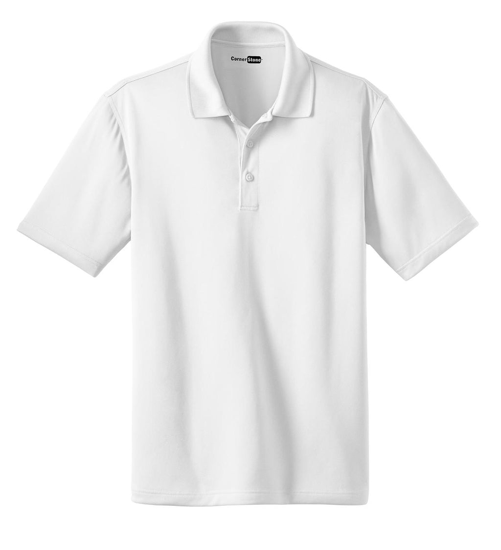 Front View of White CornerStone - Select Snag-Proof Polo. CS412