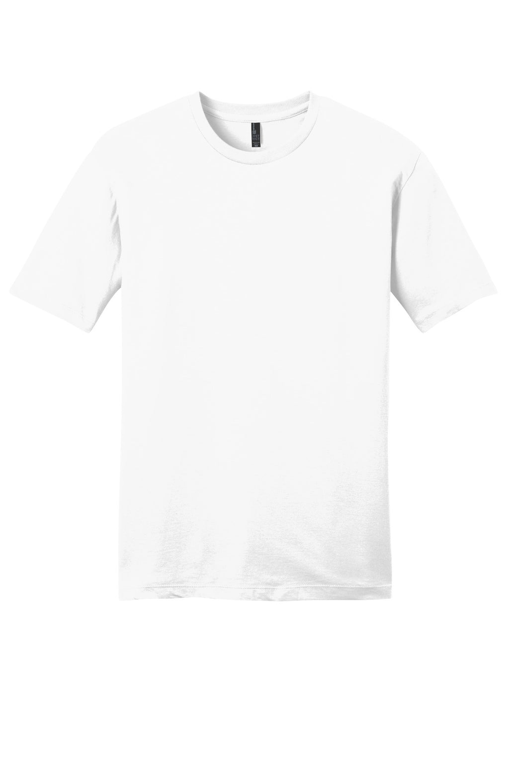 Front View of White District Very Important Tee . DT6000