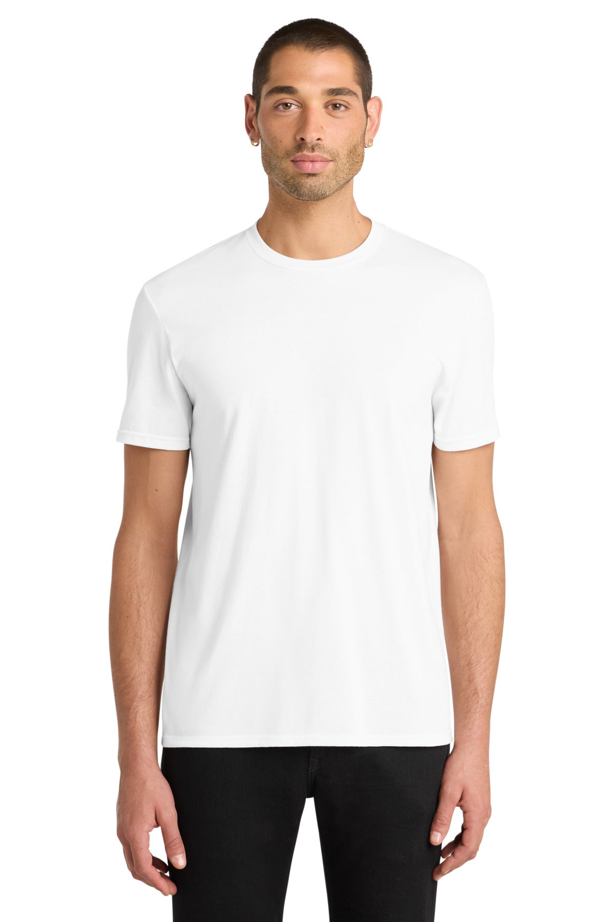 Front View of White District Very Important Tee . DT6000