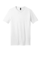 Front View of White District Very Important Tee V-Neck. DT6500