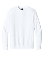 Front View of White District V.I.T. Fleece Crew DT6104