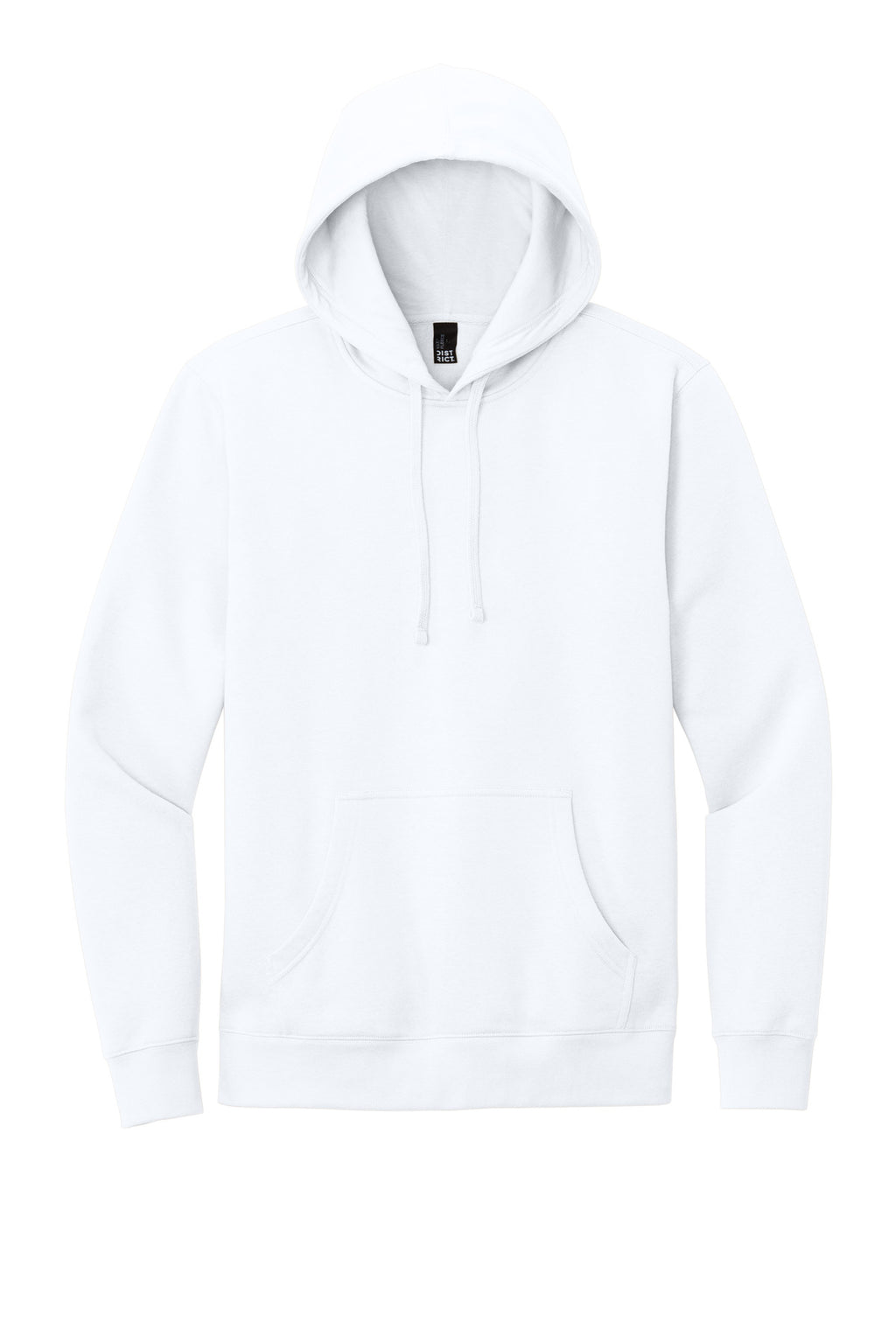 Front View of White District V.I.T. Fleece Hoodie DT6100