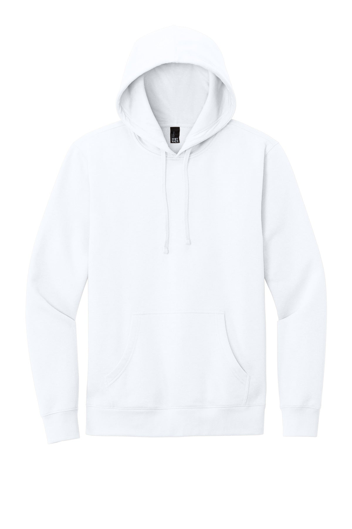 Front View of White District V.I.T. Fleece Hoodie DT6100