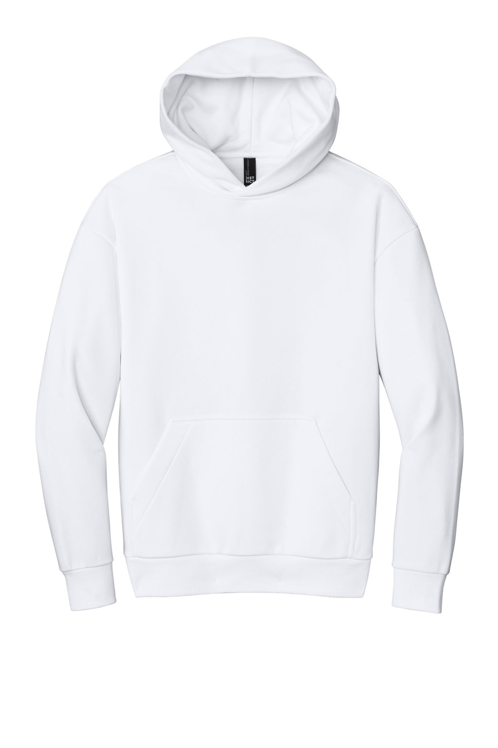 Front View of White District V.I.T. Heavyweight Fleece Hoodie DT6150