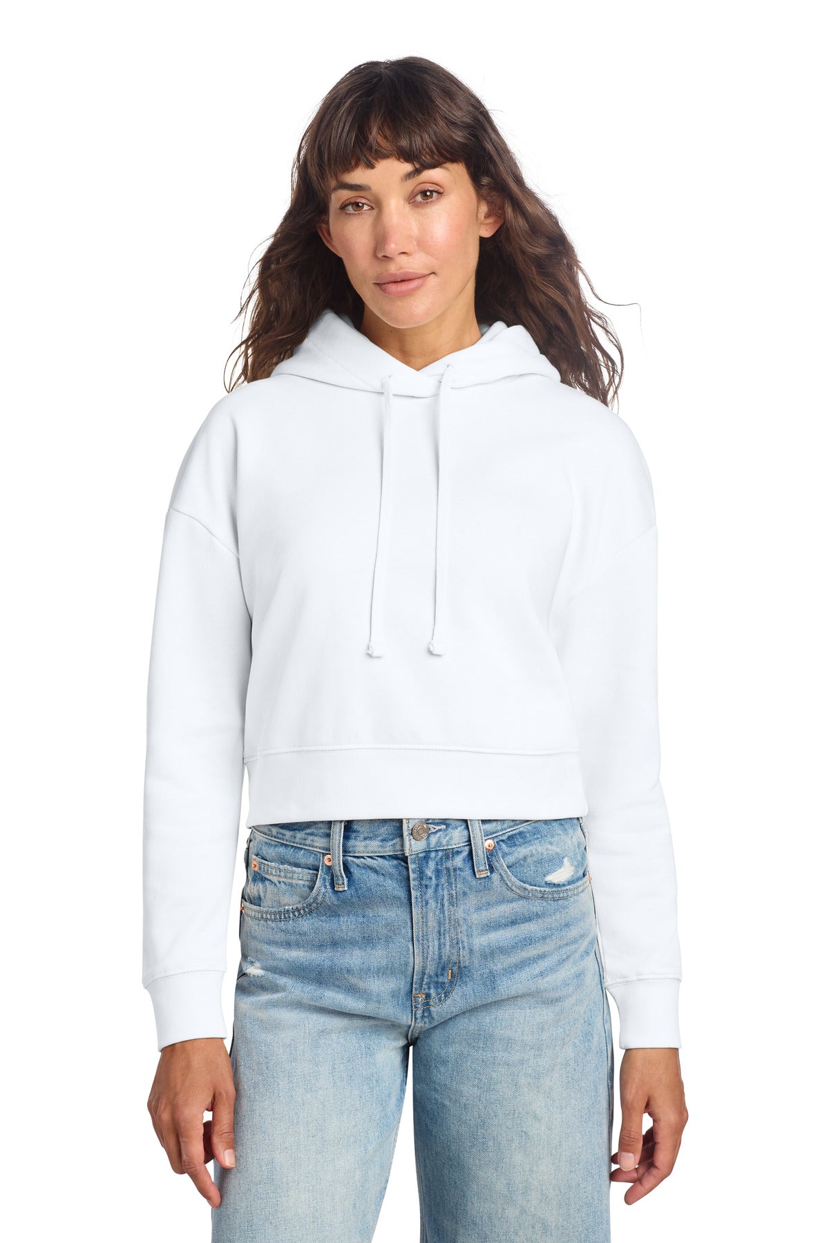 Front View of White District Women's V.I.T. Fleece Hoodie DT6101