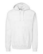 Front View of White Garment-Dyed Hooded Sweatshirt - GDH450