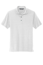 Front View of White Mercer+Mettle Stretch Jersey Polo MM1014