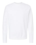 Front View of White Midweight Crewneck Sweatshirt - SS3000