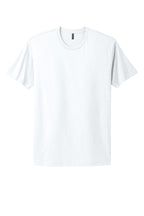 Front View of White Next Level Apparel Adult Cotton Tee. NL3600