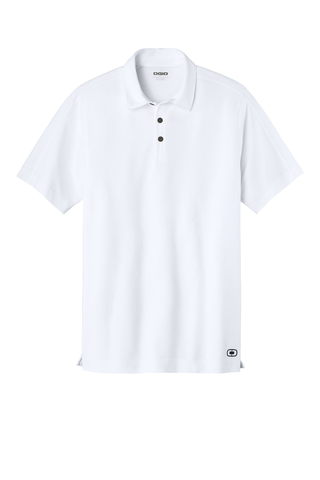 Front View of White OGIO Onyx Polo. OG126