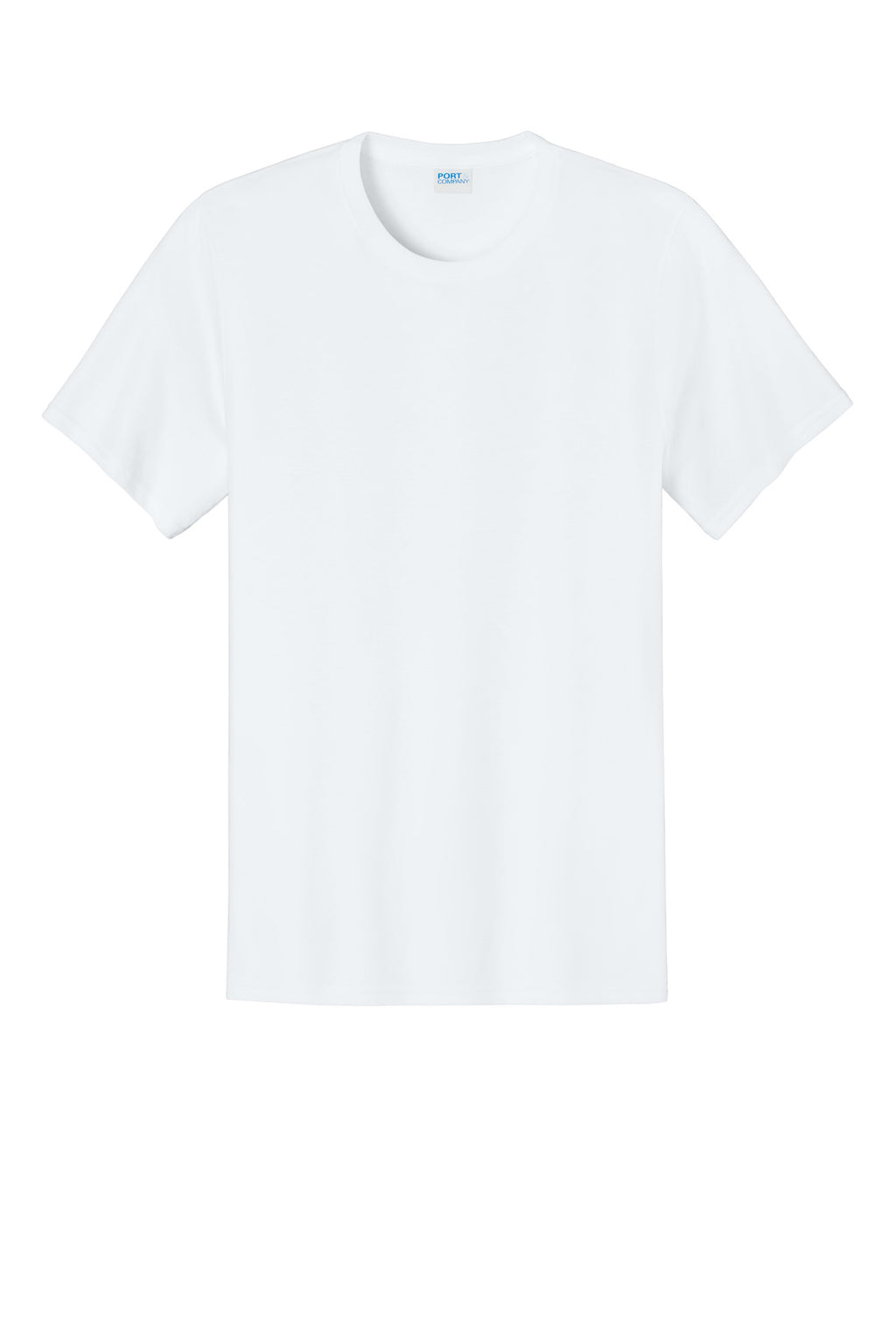 Front View of White Port & Co Easy Cotton Tee PC43