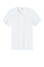 Front View of White Port & Co Easy Cotton Tee PC43