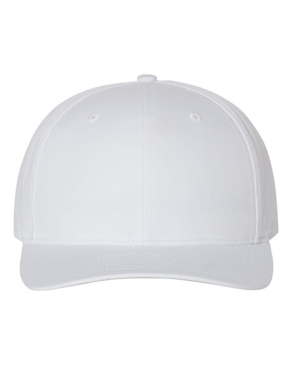 Front View of White Pro Twill Snapback Cap - 212