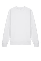 Front View of White Stanley/Stella Unisex Changer 2.0 Crewneck Sweatshirt SXU004