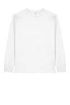 Front View of White Stanley/Stella Unisex Freestyler Heavyweight Long Sleeve Tee SXU023