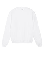 Front View of White Stanley/Stella Unisex Ledger Dry Crewneck Sweatshirt SXU029