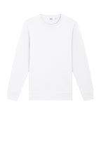 Front View of White Stanley/Stella Unisex Roller Crewneck Sweatshirt SXU010