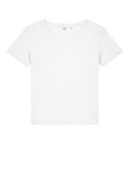 Front View of White Stanley/Stella Women's Stella Serena Scoop Neck Tee SXW008
