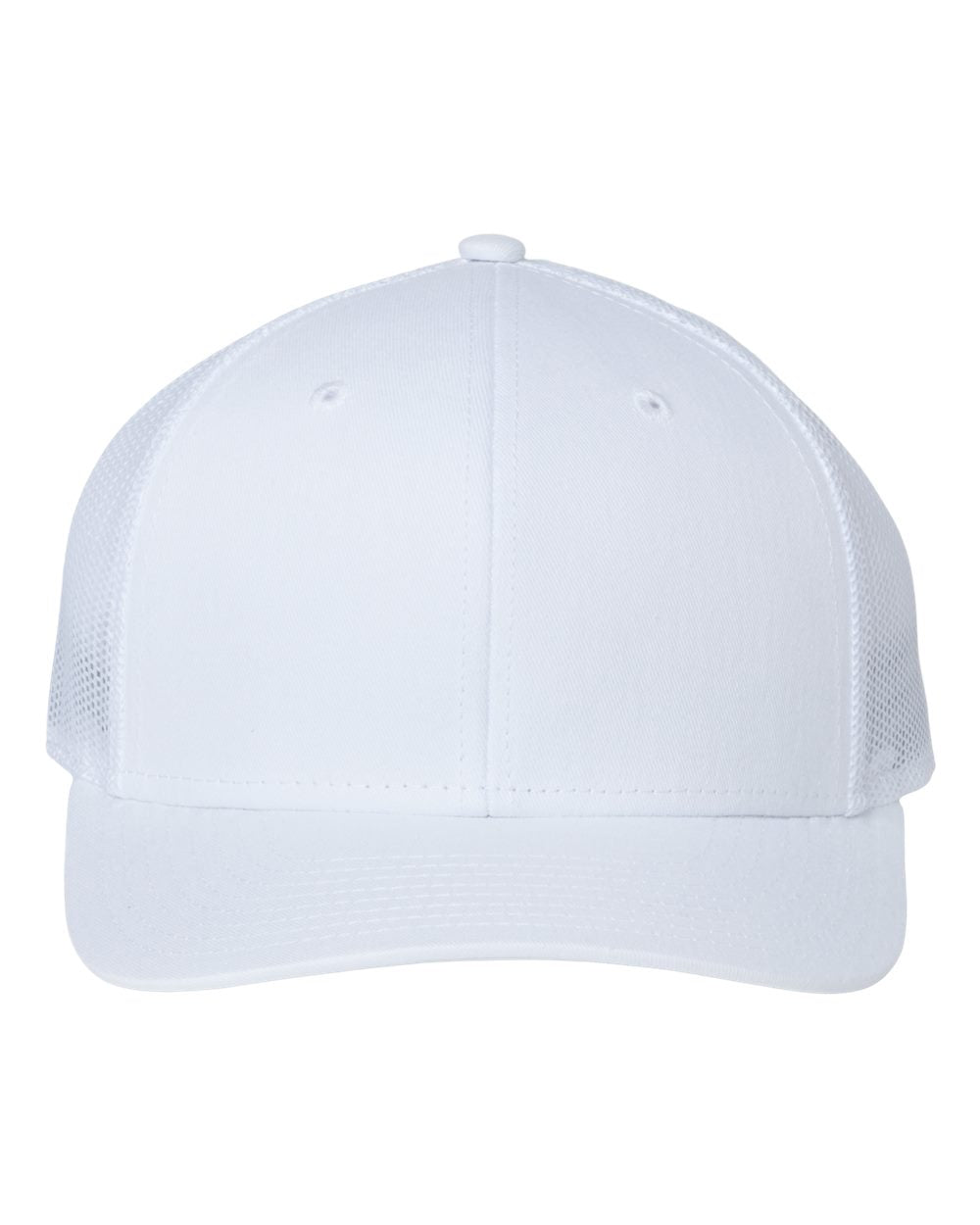 Front View of White/ White Everyday Trucker Cap - GB452E