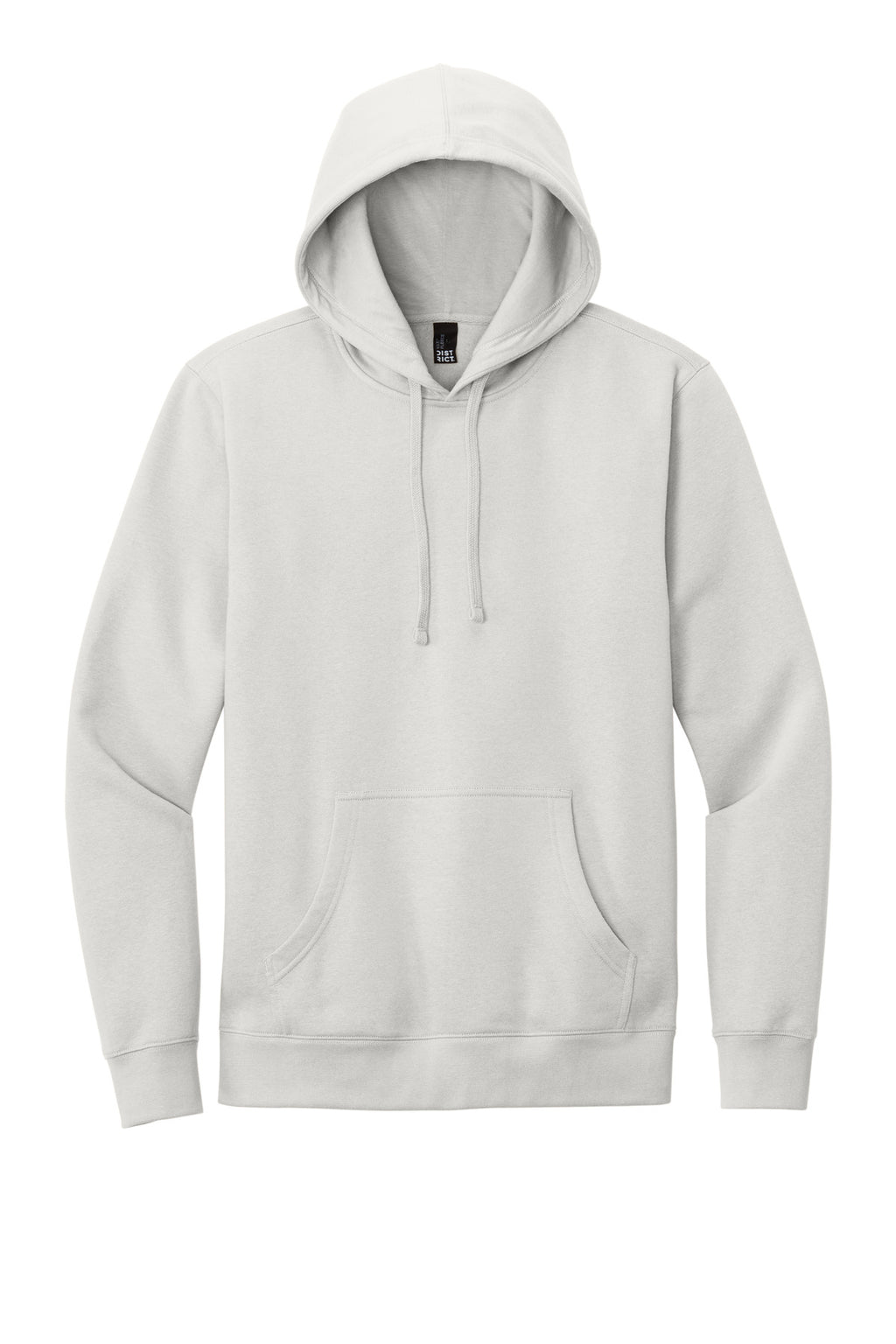 Front View of WhiteSmoke District V.I.T. Fleece Hoodie DT6100