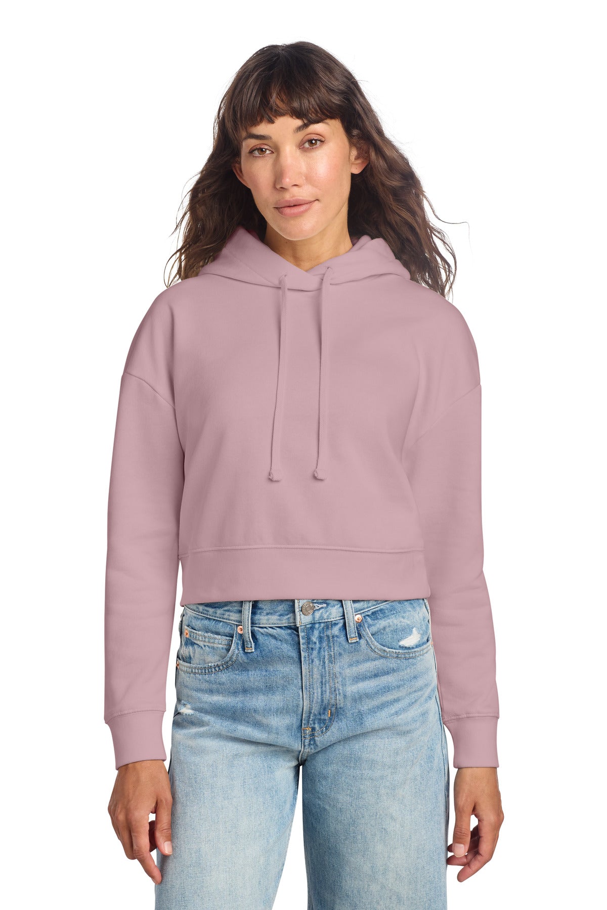 Front View of Wisteria District Women's V.I.T. Fleece Hoodie DT6101
