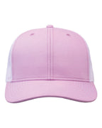 Front View of Wisteria Pink/ White Everyday Trucker Cap - GB452E