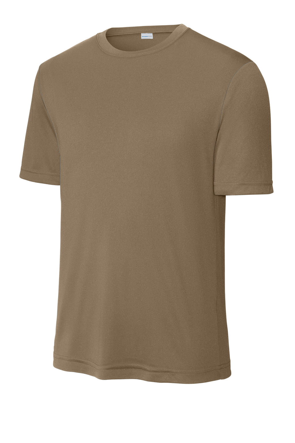 Front View of Woodland Brown Sport-Tek PosiCharge Competitor Tee. ST350
