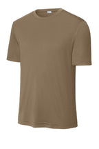 Front View of Woodland Brown Sport-Tek PosiCharge Competitor Tee. ST350
