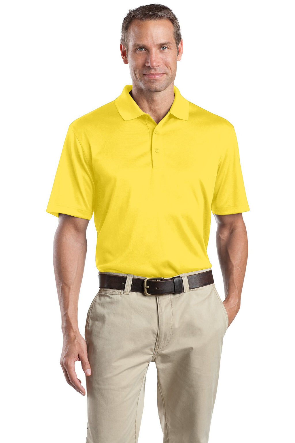 Front View of Yellow CornerStone - Select Snag-Proof Polo. CS412