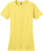 Front View of Yellow District Women's Perfect Weight Tee. DM104L