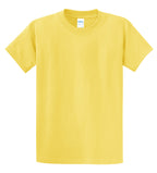 Front View of Yellow Port & Co Essential Tee. PC61