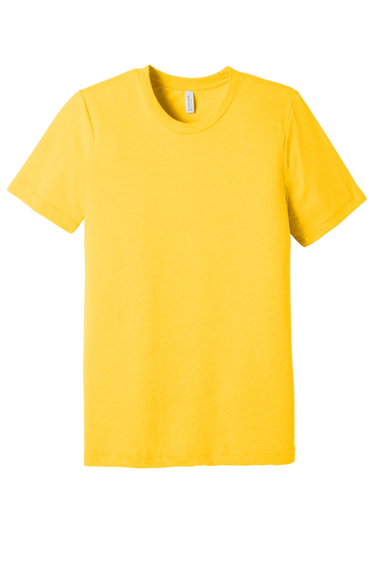 Front View of Yellw Gld TB BELLA+CANVAS Unisex Triblend Short Sleeve Tee. BC3413