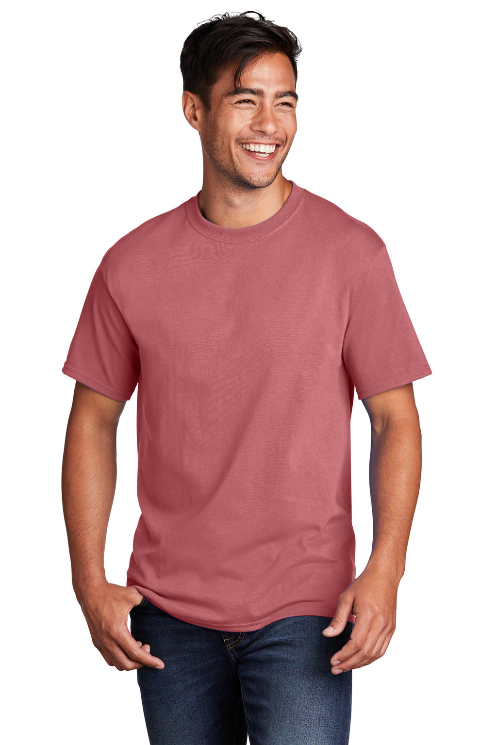 Front View of Zinnia Port & Co Core Cotton Tee. PC54