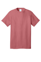 Front View of Zinnia Port & Co Core Cotton Tee. PC54