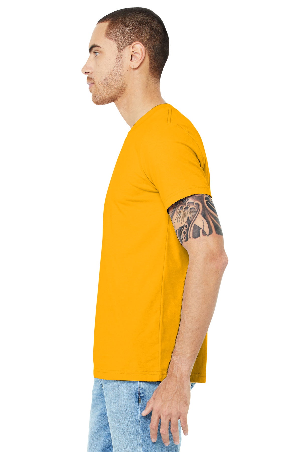Gold BELLA+CANVAS Unisex Jersey Short Sleeve Tee. BC3001