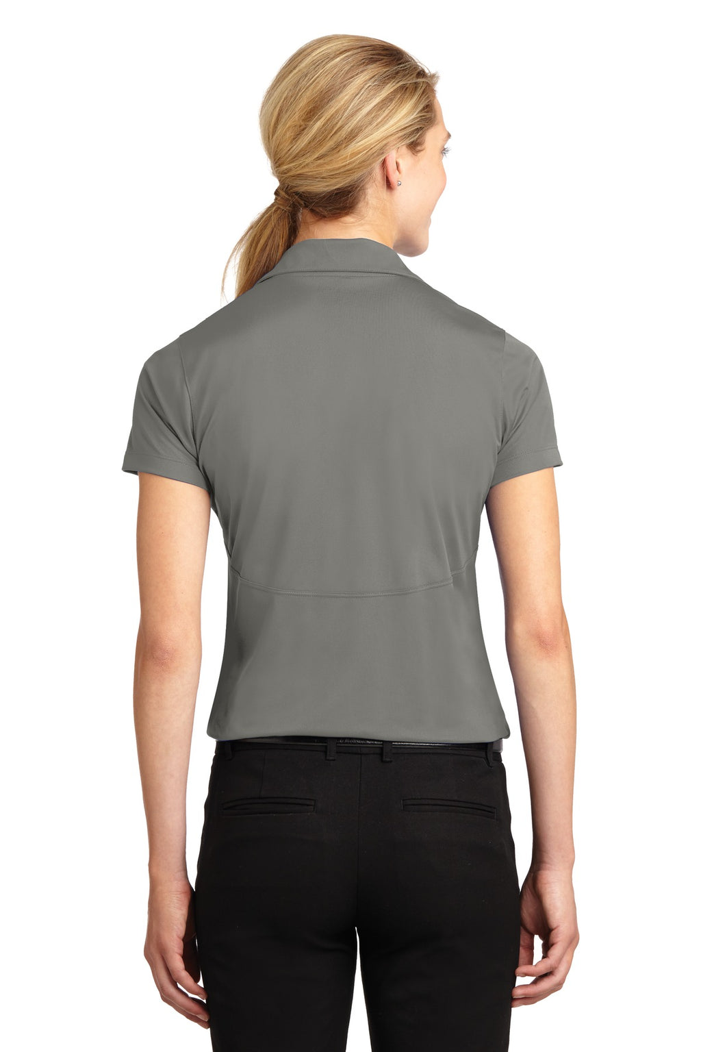 Grey Concrete Sport-Tek Women's Micropique Sport-Wick Polo. LST650