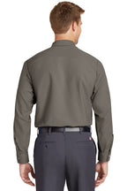 Grey Red Kap Long Sleeve Industrial Work Shirt. SP14