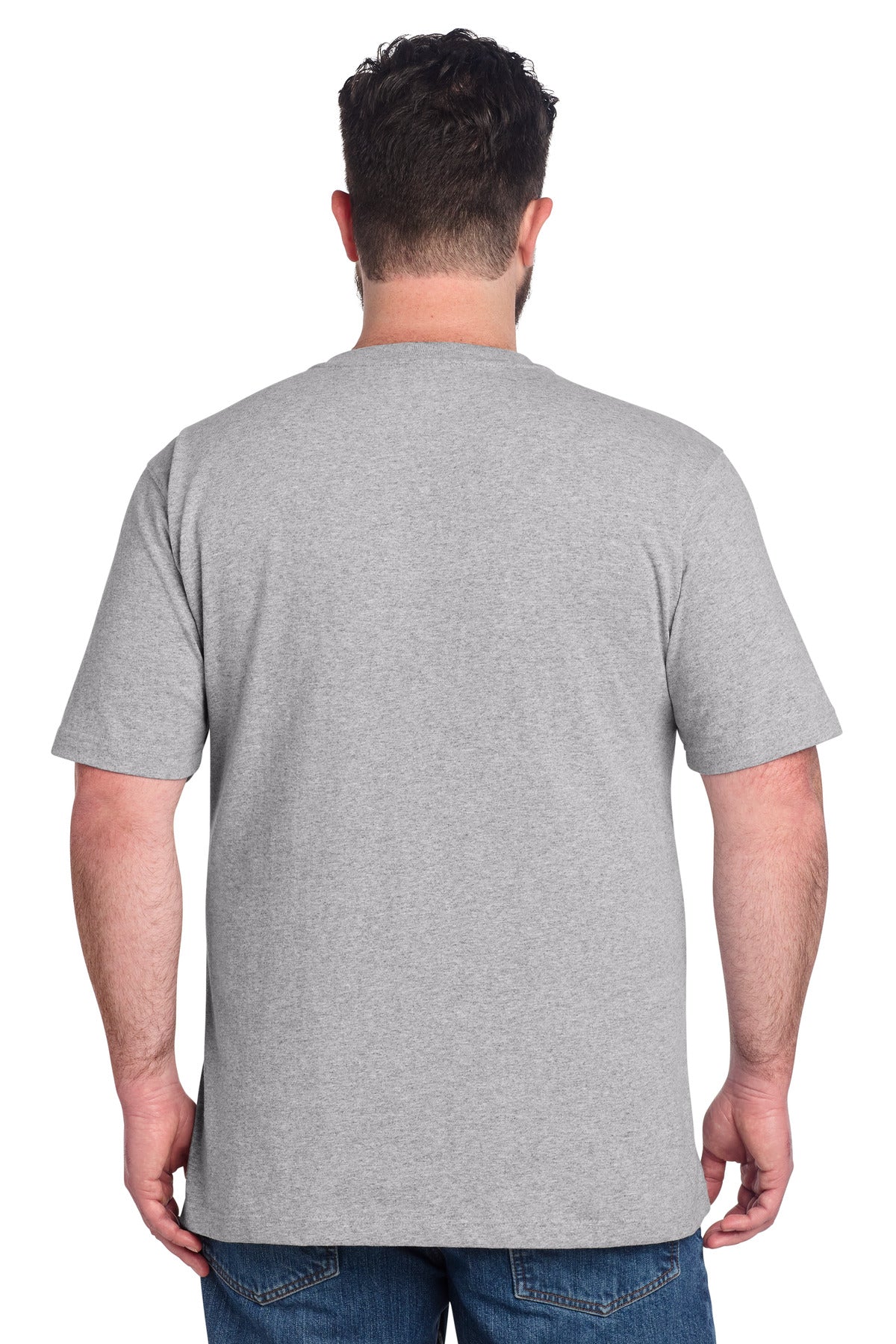 Heather Grey Carhartt Short Sleeve Henley T-Shirt CTK84