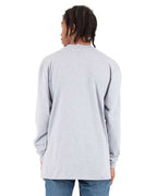Heather Grey Max Heavyweight Long Sleeve T-Shirt - SHMHLS