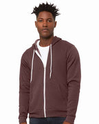 Heather Maroon Sponge Fleece Full-Zip Hoodie - 3739