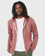 Heather Mauve Sponge Fleece Full-Zip Hoodie - 3739