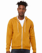 Heather Mustard Sponge Fleece Full-Zip Hoodie - 3739