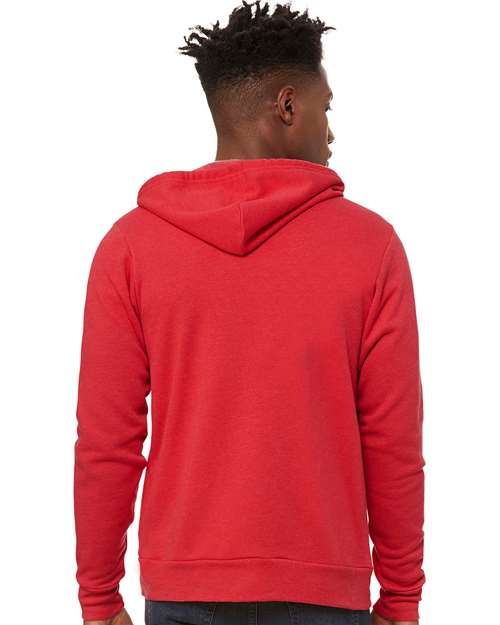Heather Red Sponge Fleece Full-Zip Hoodie - 3739