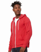 Heather Red Sponge Fleece Full-Zip Hoodie - 3739