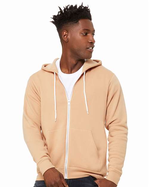 Heather Sand Dune Sponge Fleece Full-Zip Hoodie - 3739