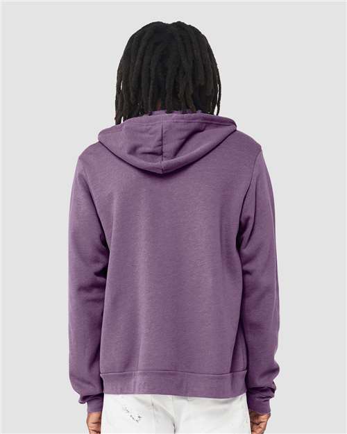 Heather Team Purple Sponge Fleece Full-Zip Hoodie - 3739